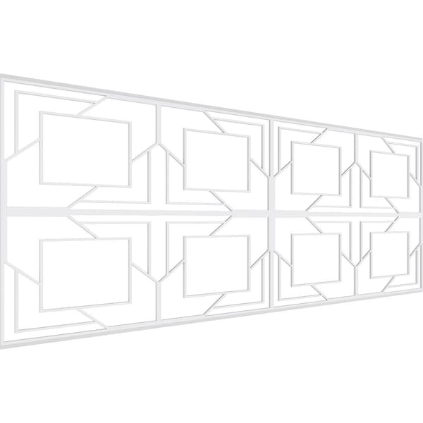 Ekena Millwork Set of Four Panels for 94 1/2"W x 36 1/4"H Monument Fretwork Wainscot Wall Paneling WPKP18X01X47MMT - main